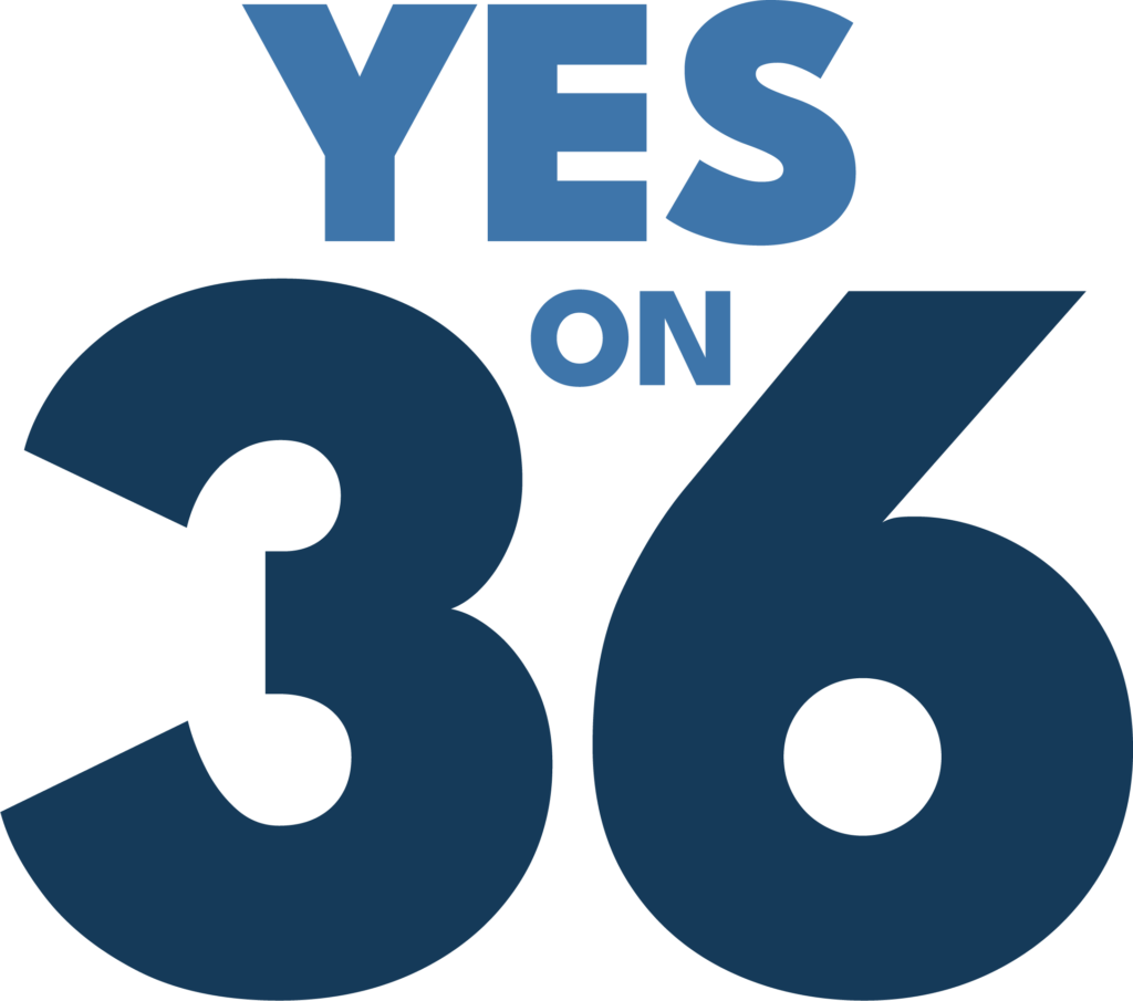 Yes on Prop 36 Logo Proposition 36 Logo